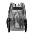 thumbnail image 3 of PVC Transparent Backpacks Clear Backpack for Travel and Outings Grey Highland Cattle, 3 of 7