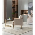 thumbnail image 7 of Accent Arm Chair Velvet Single Sofa Chair with Rose Golden Metal Legs Modern Upholstered Armchair for Living Room Bedroom Reading Room Home Office Furniture, Ivory, 7 of 7