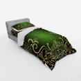thumbnail image 3 of Mandala Duvet Cover Set, Frame Lotus Shade Floral Swirls Little Hearts and Dots, Bedding Set with Shams and Fitted Sheet, 3 Sizes, by Ambesonne, 3 of 3