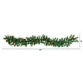 thumbnail image 2 of Nearly Natural 6ft. Mixed Pine and Pinecone Artificial Garland with 35 Clear LED Lights, 2 of 6