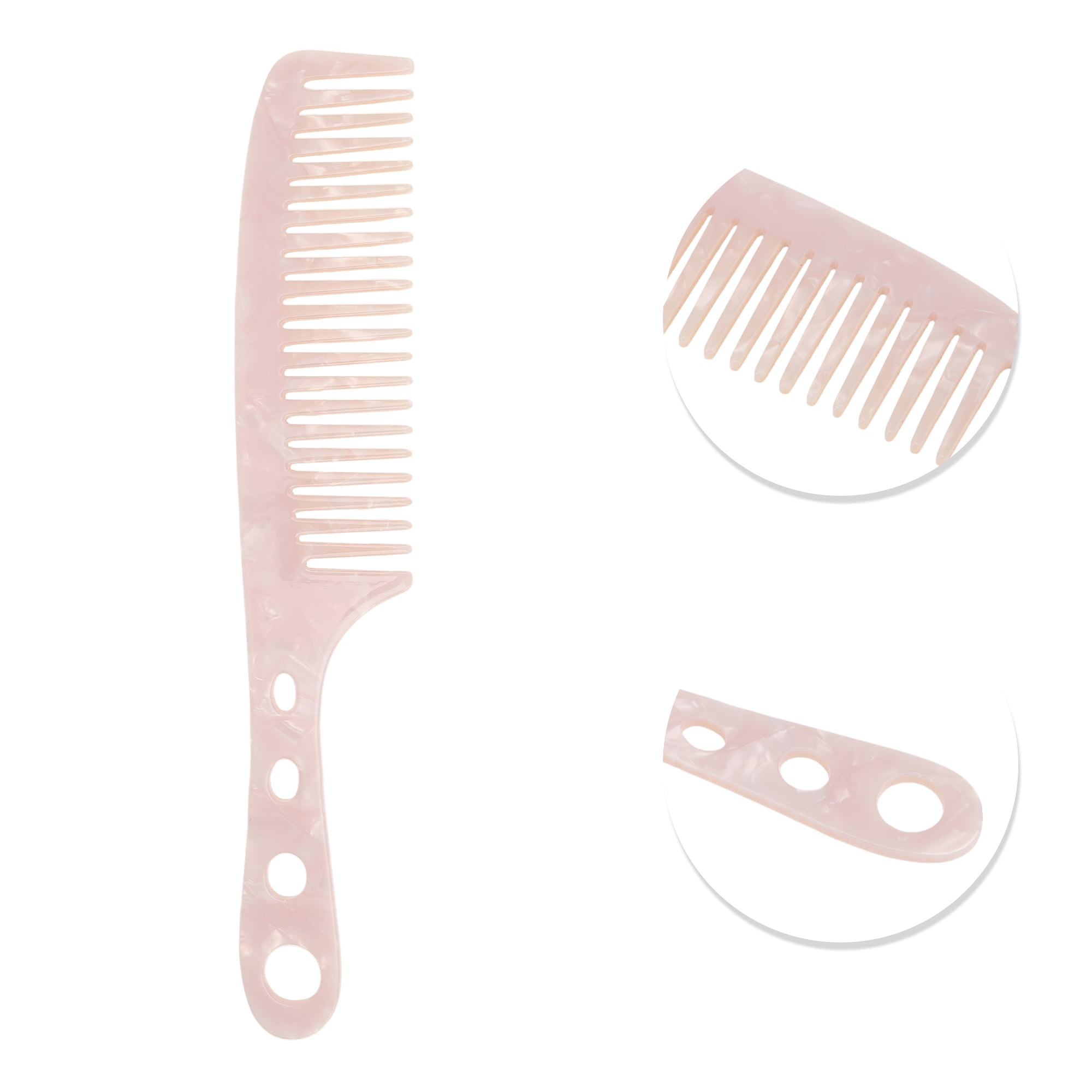 Unique Bargains 1 Pc Lightweight Exquisite Long Handle Hair Comb for All Hair Types White