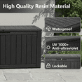 thumbnail image 3 of Bifanuo 100 Gallon Resin Deck Box - Lockable Waterproof Outdoor Storage - Black, 3 of 9