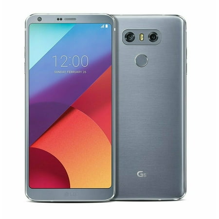 LG G6 Unlocked Smartphone 32GB, Verizon GSM T-Mobile AT&T Platinum Silver Phone - Excellent Condition, Open Box Cell Phone