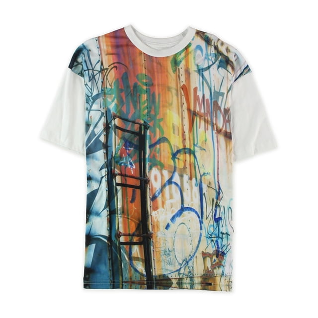 Camiseta gráfica Ecko Unltd. Train Blast para hombre blanca grande