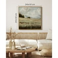 thumbnail image 2 of Drsoum Large 24x24in Natural Framed Vintage Landscape Canvas Wall Art Grassland Classic Wall Prints Modern Farmhouse Kitchen Bedroom living room Decor, 2 of 6