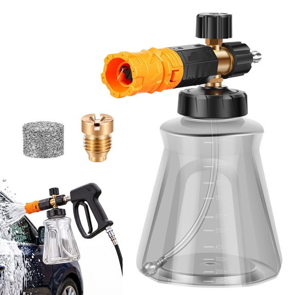 Foam Cannon for Pressure Washer with M22 14mm to 1/4 inch Quick Connector for Car Motorcycle Daily Cleaning Washing