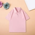thumbnail image 2 of KAUOD Boys Girls Oversized Polo Shirt Short Sleeve School 𝗨niform Pullover Tops Summer Basic Plain Trendy Shirts, 2 of 8