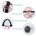 thumbnail image 5 of FORMRS Women's Travel Backpack Purse Anti-Theft Hidden Pockets Casual Shoulder Bag, Pink Checkered Heart, 5 of 7