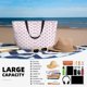 thumbnail image 5 of Fotbe Pink Paw Bolsa de Viaje para Playa - Resistente al Agua, Bolsa Tote de Gran Capacidad y Ligera con 7 Bolsillos para Mujeres y Hombres, 5 of 7
