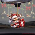 thumbnail image 5 of Colgante de Ciervo Navideño Acrílico Plano para Espejo Retrovisor de Coche onlyliua, 5 of 5
