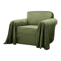 Innovative Textile Solutions 1-Piece Mason Throw Chair Slipcover, Green