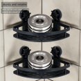 thumbnail image 4 of Suction Cup Shower Shelf (2-Tier & 3-Tier), Black Triangular Corner Bathroom Rack, No-Drill, Rustproof, Holds up to 10kg (3-Tier)), 4 of 6