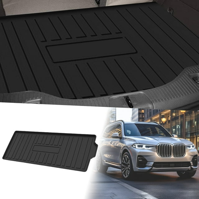 Alfombrilla de carga trasera de cara plana Unique Bargains para BMW X7 (G07) 2019-2025, patrón de rayas verticales, antideslizante