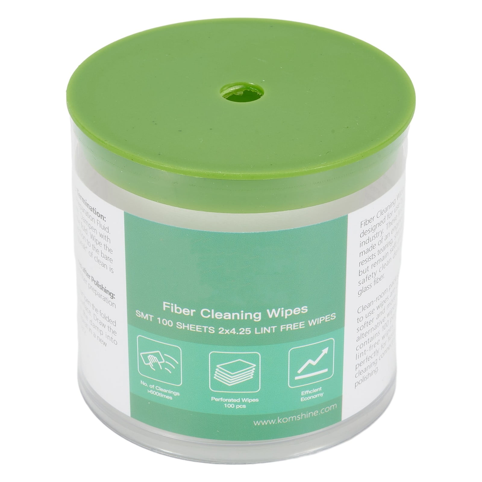 Komshine Focw Optical Fiber Cleaning Wipes Clean Time Over 600+ for Bare Fiber