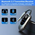 thumbnail image 4 of 2-in-1 Bluetooth Wireless Audio Transmitter for Headphones or BT Devices, 3.5mm Audio Aux Jacks bluetooth adapter for TV, Airplane, Car, PC, Gym Equipment airplane travel essentials, 4 of 8
