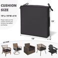 thumbnail image 6 of Kimunuk Outdoor Chair Cushions set of 2, 19" x 19" Zipped Waterproof Outdoor Seat Cushions Couch Pads with Ties for Patio Furniture, Grey, 6 of 6