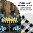 thumbnail image 2 of Yellow Lemons Round Tablecloth for 45-54 Inch Tables,Fitted Table Cover with Elastic Edge,Summer Botanical Black White Plaid Farmhouse Waterproof Outdoor Table Cloth Protector for Patio Garden Dinner, 2 of 9