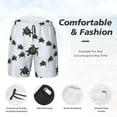 thumbnail image 3 of Gukieu Sea Turtle Print Men's Double Layer Sports Swim Trunks, Quick Dry Adjustable Waist Swim Shorts Swimwear-3X-Large, 3 of 6