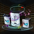 thumbnail image 4 of Bluetooth Computer Speakers,Universal Portable Wired Speaker,Compact Computer Speaker with Subwoofer,Desktop Multimedia Speaker Deep Bass 2.1 Channel,with Blue Ambient Light for Wedding Party, 4 of 8