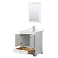 thumbnail image 3 of Wyndham Collection Deborah 30" Light-Vein Wood Single Bathroom Vanity in White, 3 of 6