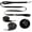 Black, variant on Olive Paws Long Dog Training Leash Set with Extensions - 6ft Nylon Black Leash + 15ft, 21ft, 30ft Long Lead, Padded Handles, Free Trainer Video