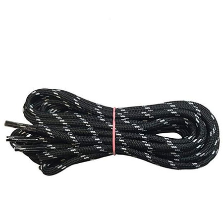 

2 Pairs Heavy Duty Black White Spot Boot Laces Shoelaces Strings Replacement for Military Hiking Camping Hunting Boots 39 40 48 54 60 63 72 Inches