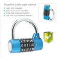 thumbnail image 4 of 5 Dial Digit Code Combination Padlock Keyless, Resettable Luggage Locks for Backpack, Gym School Employee Locker, Weatherproof Travel Lock Suitcase Locker Security Password, 4 of 7