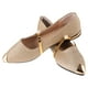 thumbnail image 4 of EeaseMX 1 par de zapatos planos puntiagudos de verano color piel, elegantes, antideslizantes, con perlas, para mujer soltera, 4 of 7