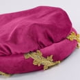 thumbnail image 5 of vlrwzc Purple Renaissance Beret Hat Medieval Themed Event Headwear, 5 of 7