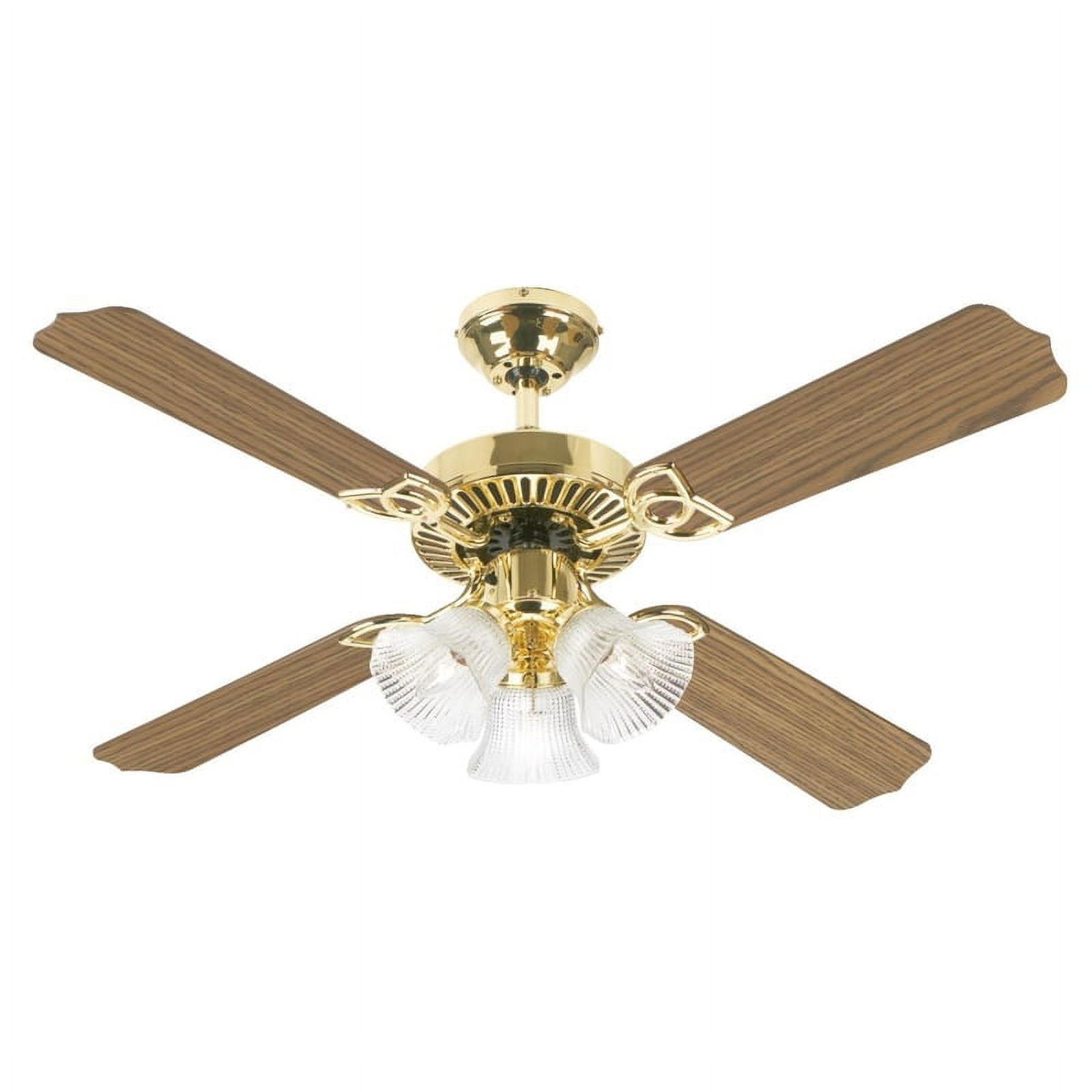 Westinghouse Crusader 42 in. Polished Brass Brown Indoor Ceiling Fan Sansujyuku sansujyuku.com