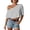 C-GY199, variant on DHFJKG Womens Summer One Shoulder T Shirt Fashion Solid Color Cropped Tee Short Sleeve Cute Y2K Clothes Versatile Tops