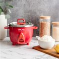 thumbnail image 2 of Aroma Housewares Select Arrocera y calentador de acero inoxidable con olla interior sin recubrimiento, 6 tazas (cocinadas) / 1.2 cuartos de galón, ARC-753SGR, rojo, 2 of 5