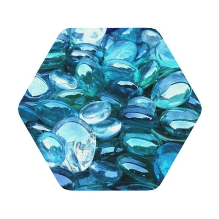 

Bingfone Blue Kyanite Personalized Coaster Set 4 For Drinks Coffee Table Bar Beer Wine Cup Coasters 4 Inch