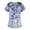 Blue, variant on Print Scrub Tops Women Floral Short Sleeve Graphic Print Scrubs Tops Nurse Uniform with Pockets Fitted Clearance Nurses Scrub Top Blue 3XL