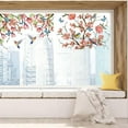 thumbnail image 6 of 46x15/116x38cm Tree Branch Window Clings Double Sided Hummingbirds Butterfly Window Decals Spring Flower Window Stickers Non Adhesive Static Vinyl Film for Sliding Door Prevent Bird Strike Colorful, 6 of 9