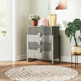 thumbnail image 3 of Modern Fluted 4-Drawer Dresser, Chest of Drawers Storage Cabinet for Bedroom Living room, Borders H Metal Legs,Gray Wash, 3 of 8