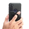 thumbnail image 5 of Compatible for Moto G Stylus Case with Tempered Glass Screen Protector Belt Clip Holster Defender Rugged Shock Proof Armor Heavy Protection Phone Cover w/Magnetic Mount Plate [Black], 5 of 8