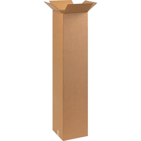 Box Partners Tall Corrugated Boxes 10" x 10" x 48" Kraft 20/Bundle 101048