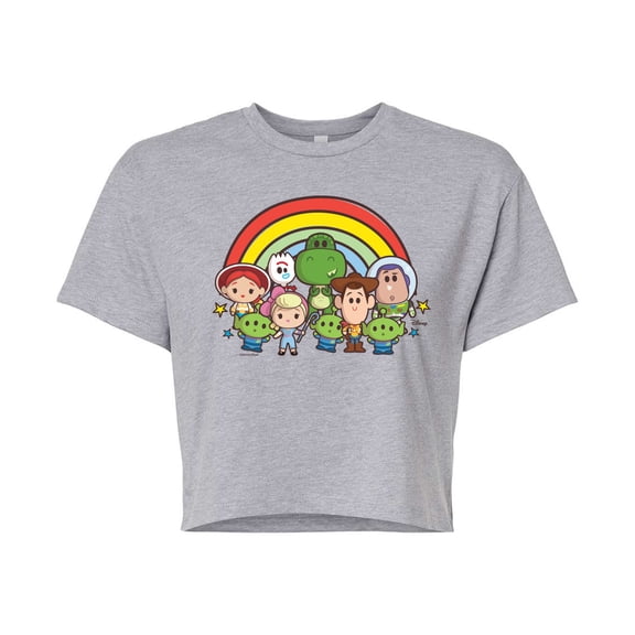 Toy Story 4 - Group Shot - Juniors Cropped Cotton Blend T-Shirt