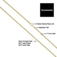 thumbnail image 3 of KoolJewelry 10k Yellow Gold Rope Chain Necklace (1.5 mm), 3 of 7