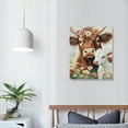 thumbnail image 4 of Autua Cow Calf Flowers Canvas Wall Art for Living Room Bedroom Office 12x16 in, 4 of 5