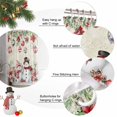 thumbnail image 4 of Christmas Xmas Shower Curtain, 66" x 72", Elk Snowman Bird Poinsettia Retro Letter Waterproof Bathroom Curtain Washable Shower Curtain Set with 12 Hooks, 4 of 6