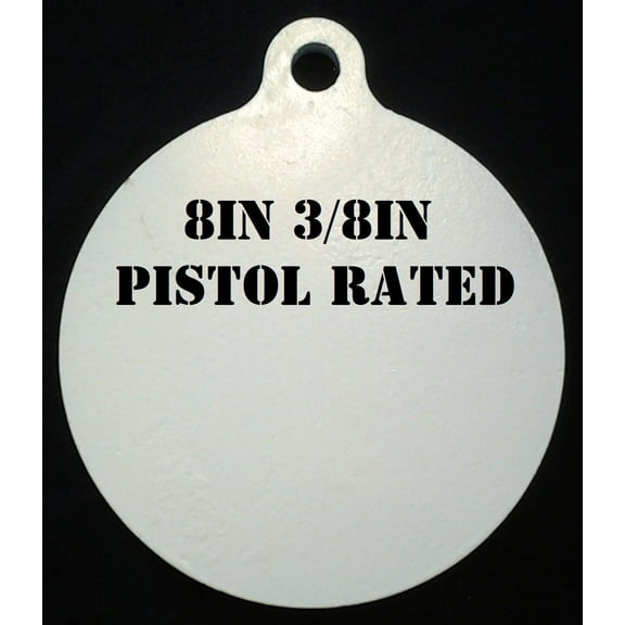Magnum Target 8 in Round NRA PISTOL ONLY Target - 3/8in. Mild Steel Target - 1pc. Metal Plate Set - H81WE