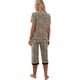 thumbnail image 4 of Conjunto De Pijamas Mujer Transpirable Mangas Cortas Moda 2 Bolsillos Conjuntos De Salón Suaves 6 M, 4 of 6