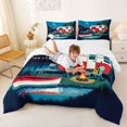 thumbnail image 3 of Manfei Cartoon Rv Pattern Queen Comforter Set,Night Sky Comforter Sets Queen,Blue,Reversible,3pcs,1 Comforter and 2 Pillowcases, 3 of 7
