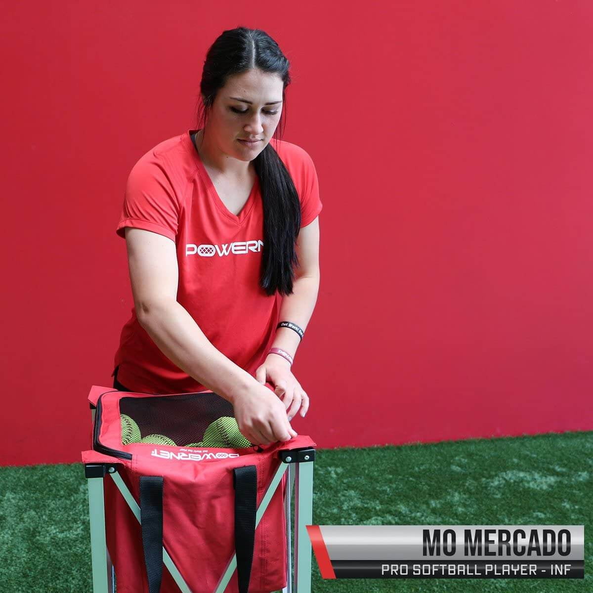 PowerNet Wheeled Ball Caddy Cart for Baseball Softball and Tennis Balls, Portable Multi Sport Ball Holder for Storage, Baseball & Tennis Ball Hopper for Use During Training and Drills