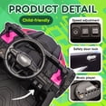 thumbnail image 3 of Track Seven 24V Kids Ride on Car, Electric UTV with Remote Control, Bluetooth, Music, 4-Wheel Suspension, Anti-Collision Bar, 14.6" Wide Single Seat, 24V Ride on Toy Car for Boys Girls Aged 3+, Pink, 3 of 8