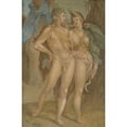 thumbnail image 2 of After Bartholomaeus Spranger 13x18 Black Ornate Wood Framed Double Matted Museum Art Print Titled - Ceres and Bacchus, 2 of 5