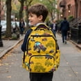 thumbnail image 4 of Jeiento Tractor 17 Inch Backpack for Girls Yellow Lightweight School Bag for Elementary Ages 9-12, Breathable 600D & Multi-Pockets Personalized, 4 of 7