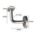 thumbnail image 3 of 4 Pieces Support Wall Mounted Handrail Brackets, Stainless Steel Banister Rail Brackets For Stairs, Handrail Holder With Cover Rosette For Indoor Bett, 3 of 4